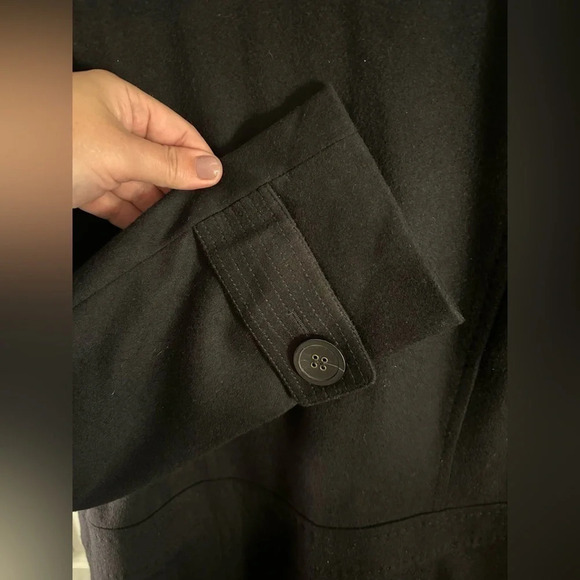 NWOT Faconnable Women’s Navy Wool and Cashmere Long Coat Size Large - Picture 5 of 8